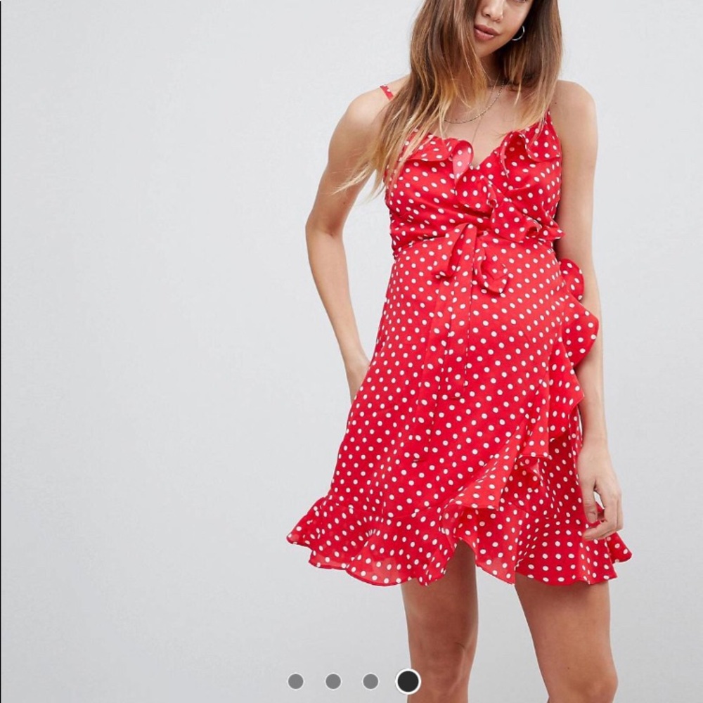 Strappy Spot Ruffle Mini Dress • ASOS - Picture 5 of 5